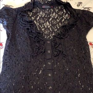 Sexy black lace shirt!